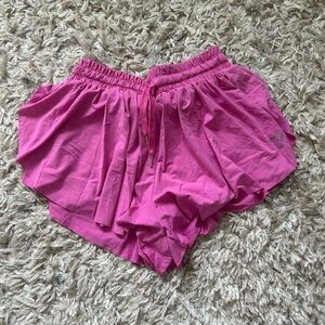 Pink Butterfly Athletic Shorts